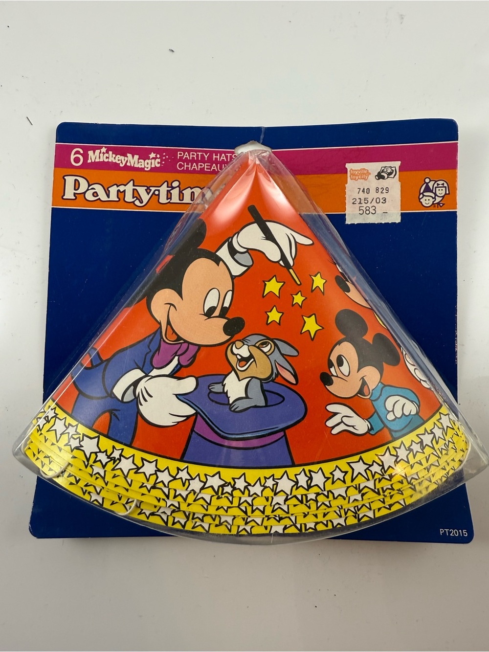 Orange Party Hats - Partytime Mickey Mouse Disney vintage